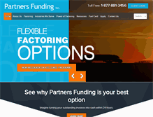 Tablet Screenshot of partnersfundinginc.com